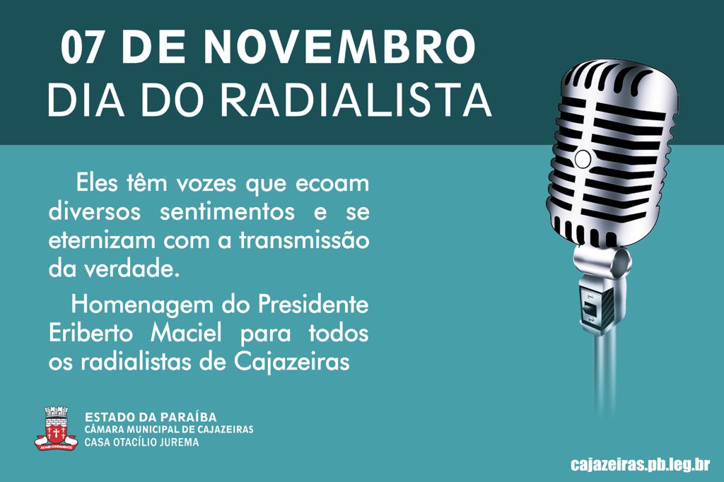 07 de novembro, dia do Radialista.