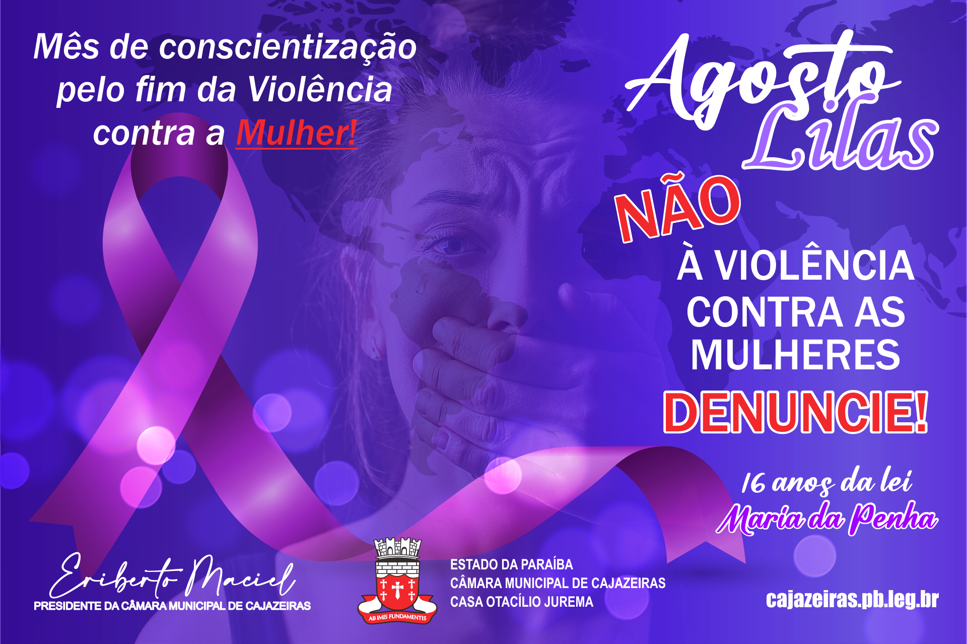 Agosto é o mês de consciencialização pelo fim da violência contra a mulher! 