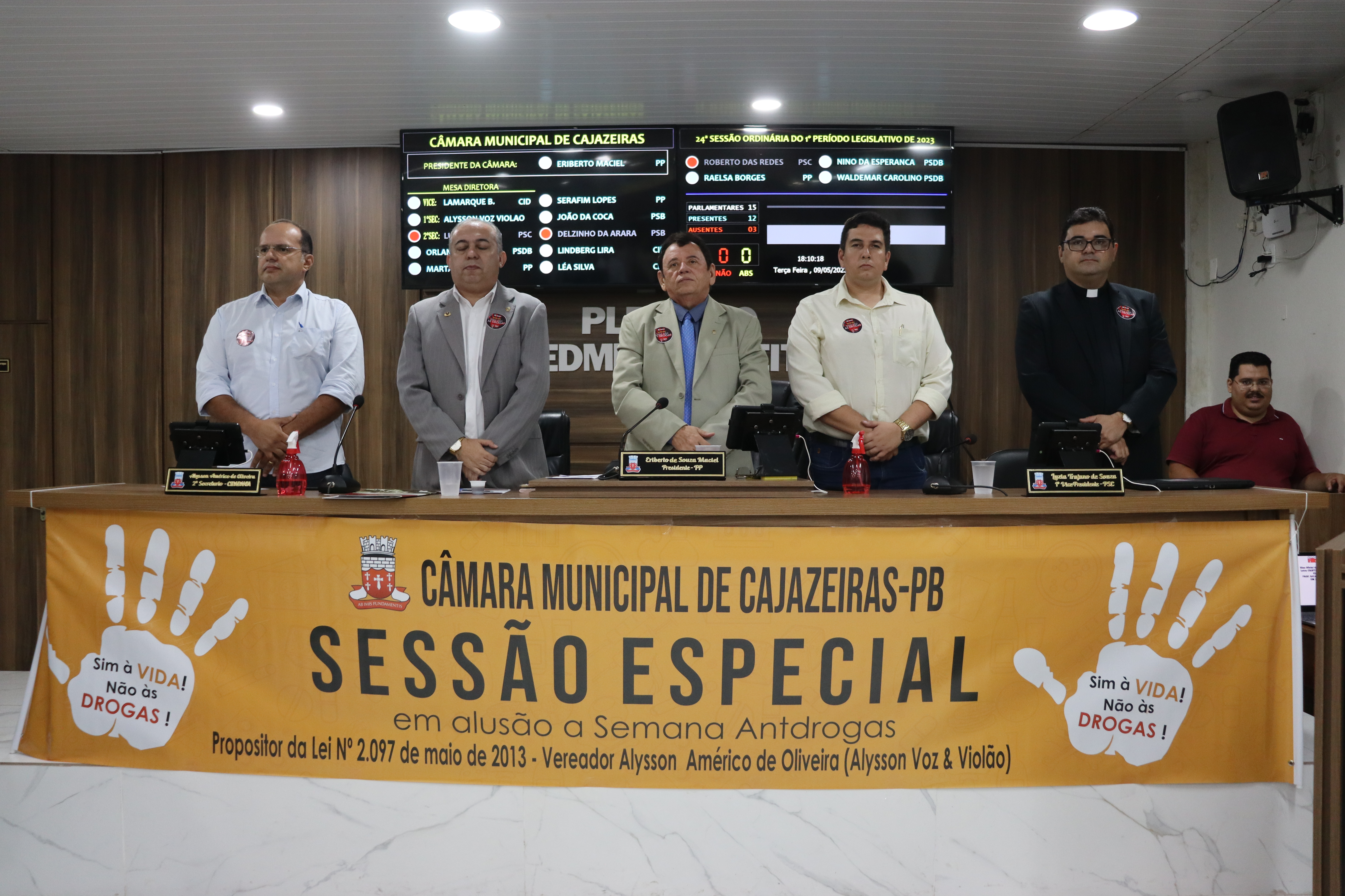 Sessão Especial, em alusão a Semana Antidrogas.